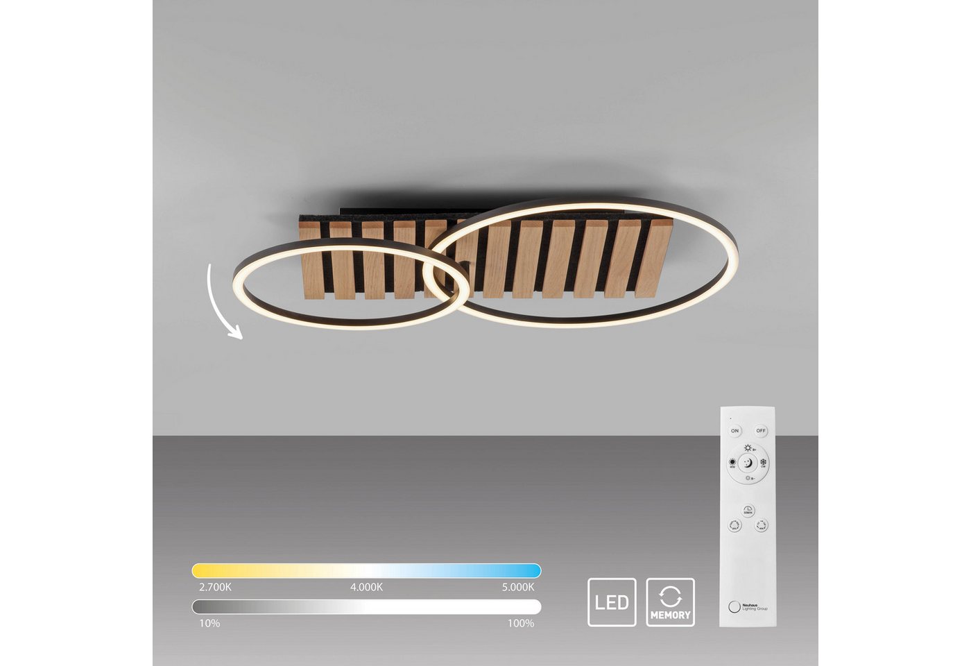 andas Deckenleuchte Unnestad Akustikpaneele, CCT - über Fernbedienung, Dimmer, Dimmfunktion, Ein-/Ausschalter, Farbsteuerung, Farbwechsel, Memory, nach Trennung vom Netz, Memoryfunktion, dimmbar über Fernbedienung, mehrere Helligkeitsstufen, LED fest integriert, warmweiß - kaltweiß, Frame schwenkbar, Holz, Akustik, Paneele, warmweiß, kaltweiß andas Deckenleuchte Unnestad Akustikpaneele, CCT - über Fernbedienung, Dimmer, Dimmfunktion, Ein-/Ausschalter, Farbsteuerung, Farbwechsel, Memory, nach Trennung vom Netz, Memoryfunktion, dimmbar über Fernbedienung, mehrere Helligkeitsstufen, LED fest integriert, warmweiß - kaltweiß, Frame schwenkbar, Holz, Akustik, Paneele, warmweiß, kaltweiß von andas