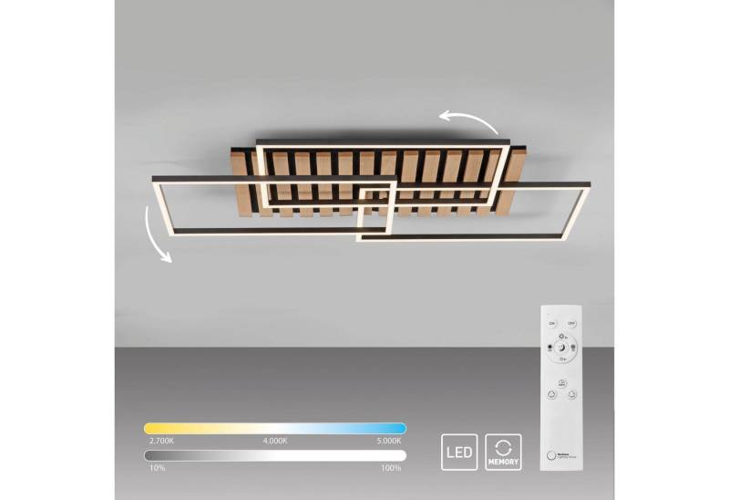 my home Deckenleuchte Unnestad Akustikpaneele, CCT - über Fernbedienung, Dimmer, Dimmfunktion, Ein-/Ausschalter, Farbsteuerung, Memory, nach Trennung vom Netz, Memoryfunktion, dimmbar über Fernbedienung, LED fest integriert, warmweiß - kaltweiß, Frame schwenkbar, Holz, Akustik, Paneele my home Deckenleuchte Unnestad Akustikpaneele, CCT - über Fernbedienung, Dimmer, Dimmfunktion, Ein-/Ausschalter, Farbsteuerung, Memory, nach Trennung vom Netz, Memoryfunktion, dimmbar über Fernbedienung, LED fest integriert, warmweiß - kaltweiß, Frame schwenkbar, Holz, Akustik, Paneele von my home