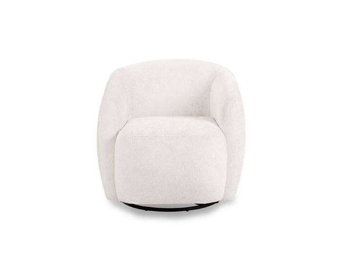 andas Drehsessel Vallsta, Breite 85 cm, Chenille oder Boucle Stoff, Drehfunktion verfügbar, beige, cream von andas