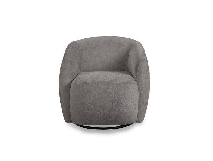 andas Drehsessel Vallsta, Breite 85 cm, Chenille oder Boucle Stoff, Drehfunktion verfügbar, grau, grey von andas