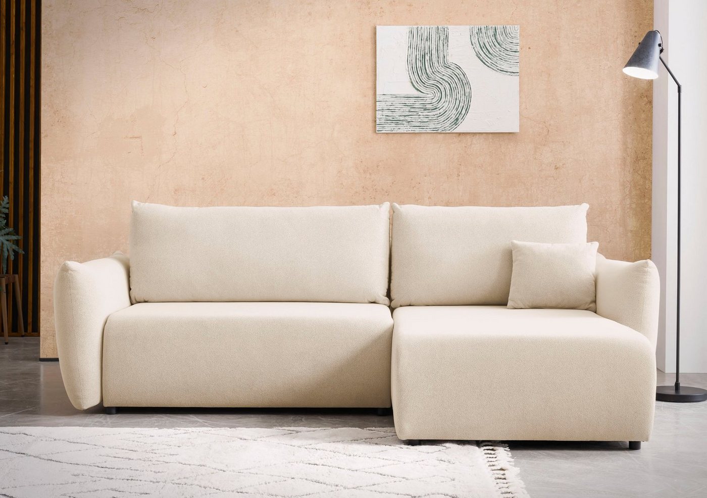 INOSIGN Ecksofa MAVAS Schlafsofa mit Bettkasten, L-Form, ca.257/127cm (Liegefläche 212/145 cm), Cord, Chenille, Struktur INOSIGN Ecksofa MAVAS Schlafsofa mit Bettkasten, L-Form, ca.257/127cm (Liegefläche 212/145 cm), Cord, Chenille, Struktur von INOSIGN