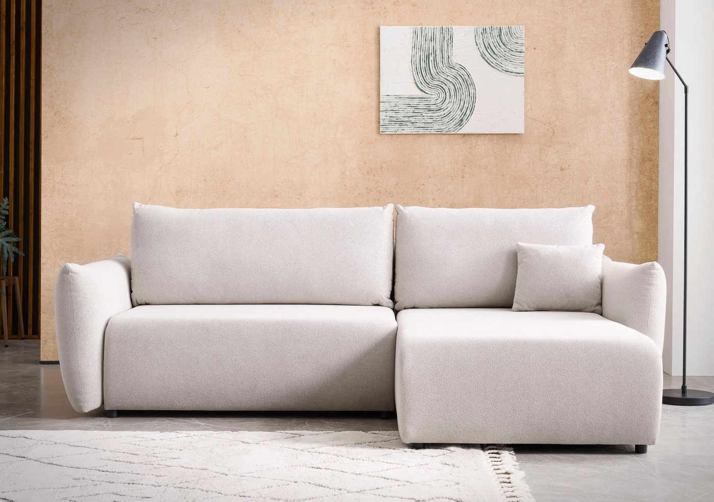 INOSIGN Ecksofa MAVAS Schlafsofa mit Bettkasten, L-Form, ca.257/127cm (Liegefläche 212/145 cm), Cord, Chenille, Struktur INOSIGN Ecksofa MAVAS Schlafsofa mit Bettkasten, L-Form, ca.257/127cm (Liegefläche 212/145 cm), Cord, Chenille, Struktur von INOSIGN