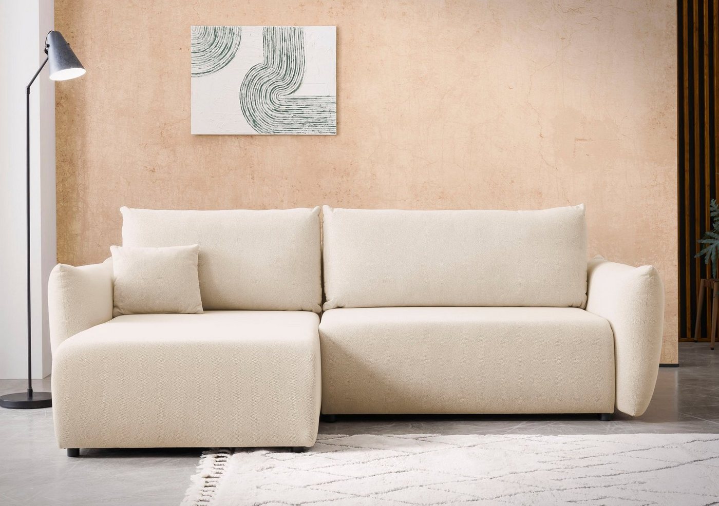 INOSIGN Ecksofa MAVAS Schlafsofa mit Bettkasten, L-Form, ca.257/127cm (Liegefläche 212/145 cm), Cord, Chenille, Struktur INOSIGN Ecksofa MAVAS Schlafsofa mit Bettkasten, L-Form, ca.257/127cm (Liegefläche 212/145 cm), Cord, Chenille, Struktur von INOSIGN
