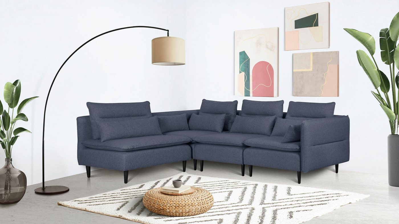 andas Ecksofa ALVIK L-Form, zusammengesetzt aus Modulen, erweiterbar mit Modulen der Serie andas Ecksofa ALVIK L-Form, zusammengesetzt aus Modulen, erweiterbar mit Modulen der Serie von andas