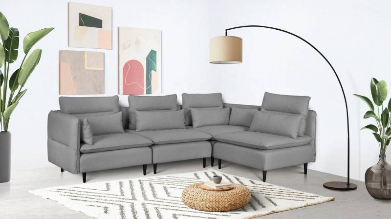andas Ecksofa ALVIK L-Form, zusammengesetzt aus Modulen, erweiterbar mit Modulen der Serie von andas