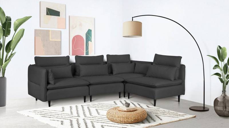 andas Ecksofa ALVIK L-Form, zusammengesetzt aus Modulen, erweiterbar mit Modulen der Serie von andas