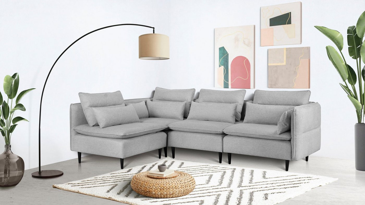 andas Ecksofa ALVIK L-Form, zusammengesetzt aus Modulen, erweiterbar mit Modulen der Serie andas Ecksofa ALVIK L-Form, zusammengesetzt aus Modulen, erweiterbar mit Modulen der Serie von andas