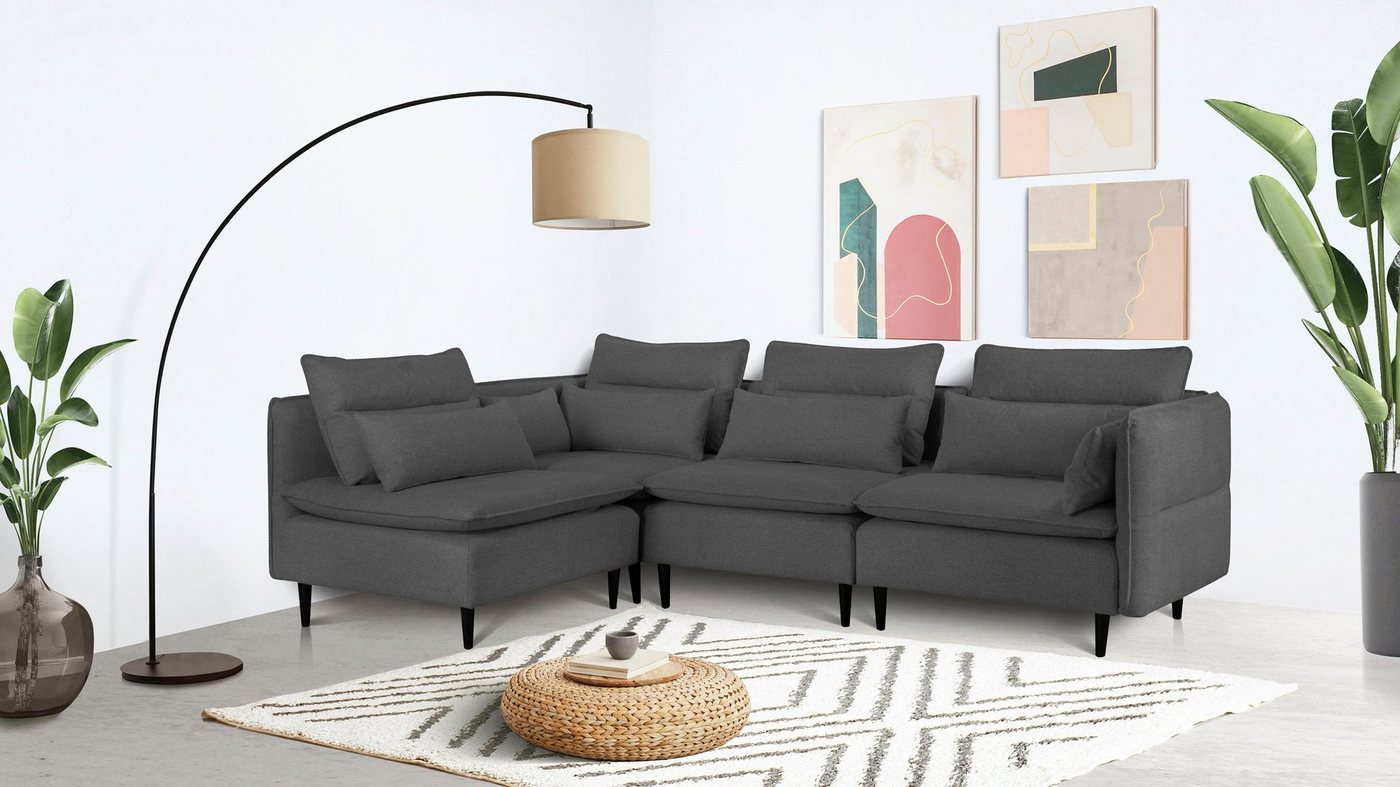 andas Ecksofa ALVIK L-Form, zusammengesetzt aus Modulen, erweiterbar mit Modulen der Serie andas Ecksofa ALVIK L-Form, zusammengesetzt aus Modulen, erweiterbar mit Modulen der Serie von andas