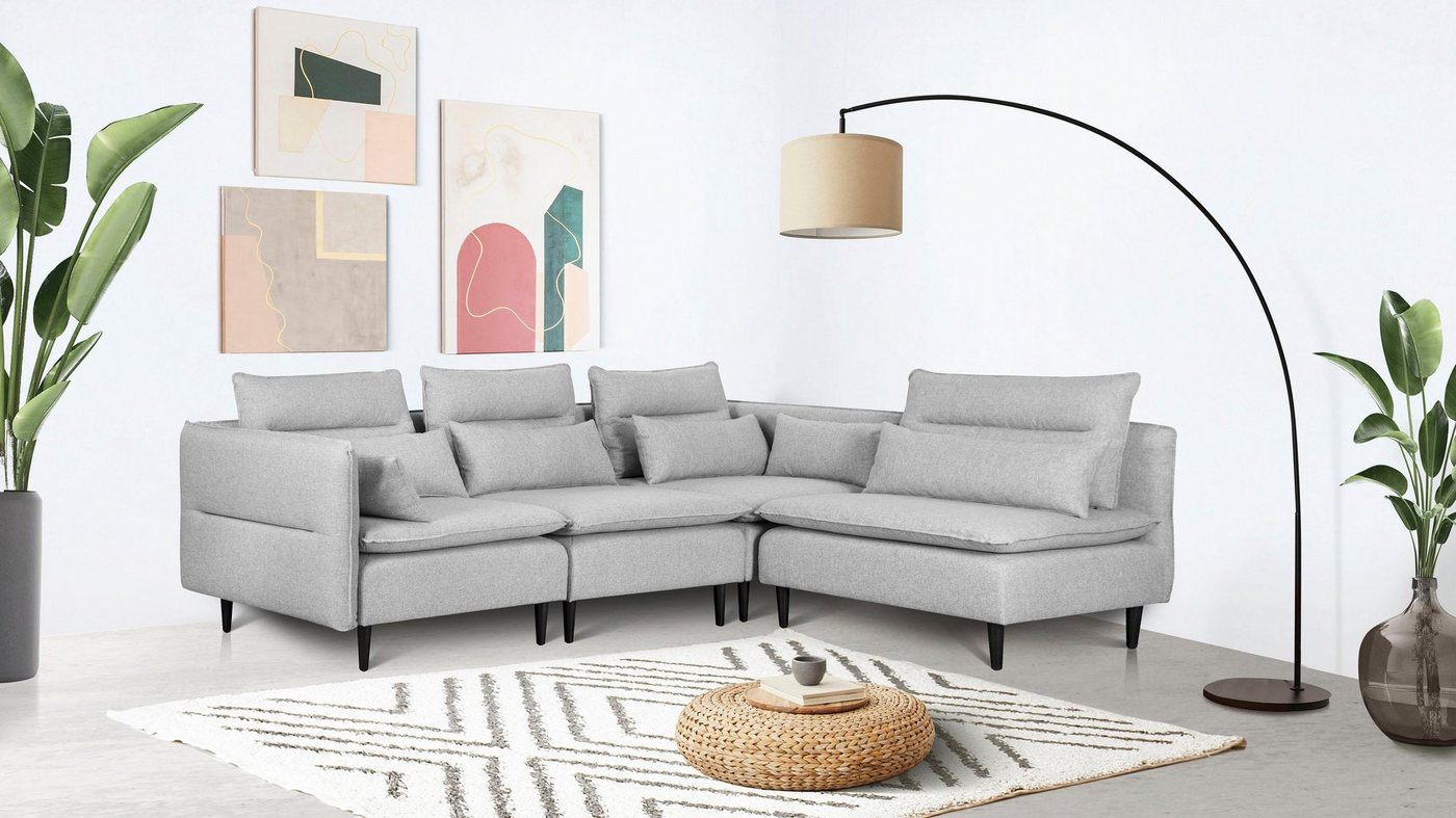andas Ecksofa ALVIK L-Form, zusammengesetzt aus Modulen, erweiterbar mit Modulen der Serie andas Ecksofa ALVIK L-Form, zusammengesetzt aus Modulen, erweiterbar mit Modulen der Serie von andas