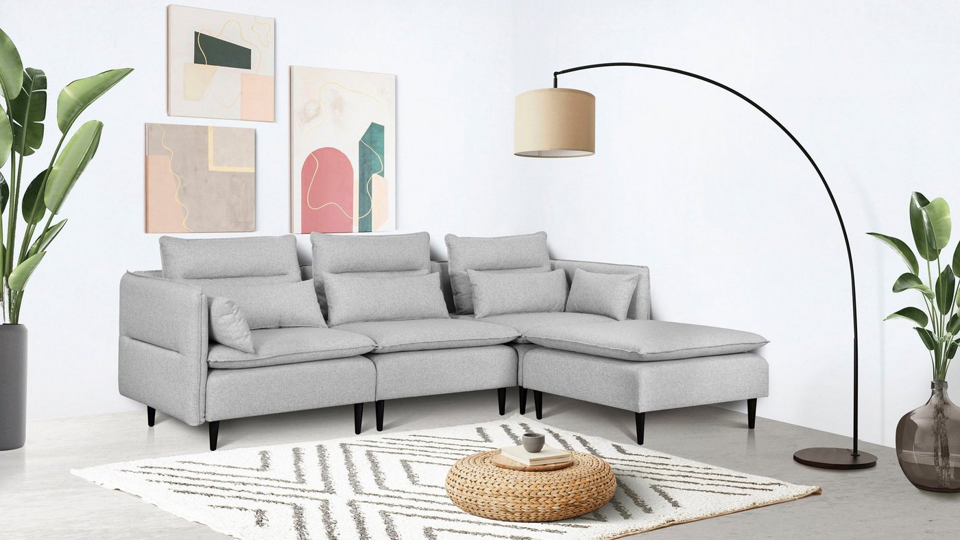 andas Ecksofa ALVIK L-Form, zusammengesetzt aus Modulen, erweiterbar mit Modulen der Serie andas Ecksofa ALVIK L-Form, zusammengesetzt aus Modulen, erweiterbar mit Modulen der Serie von andas