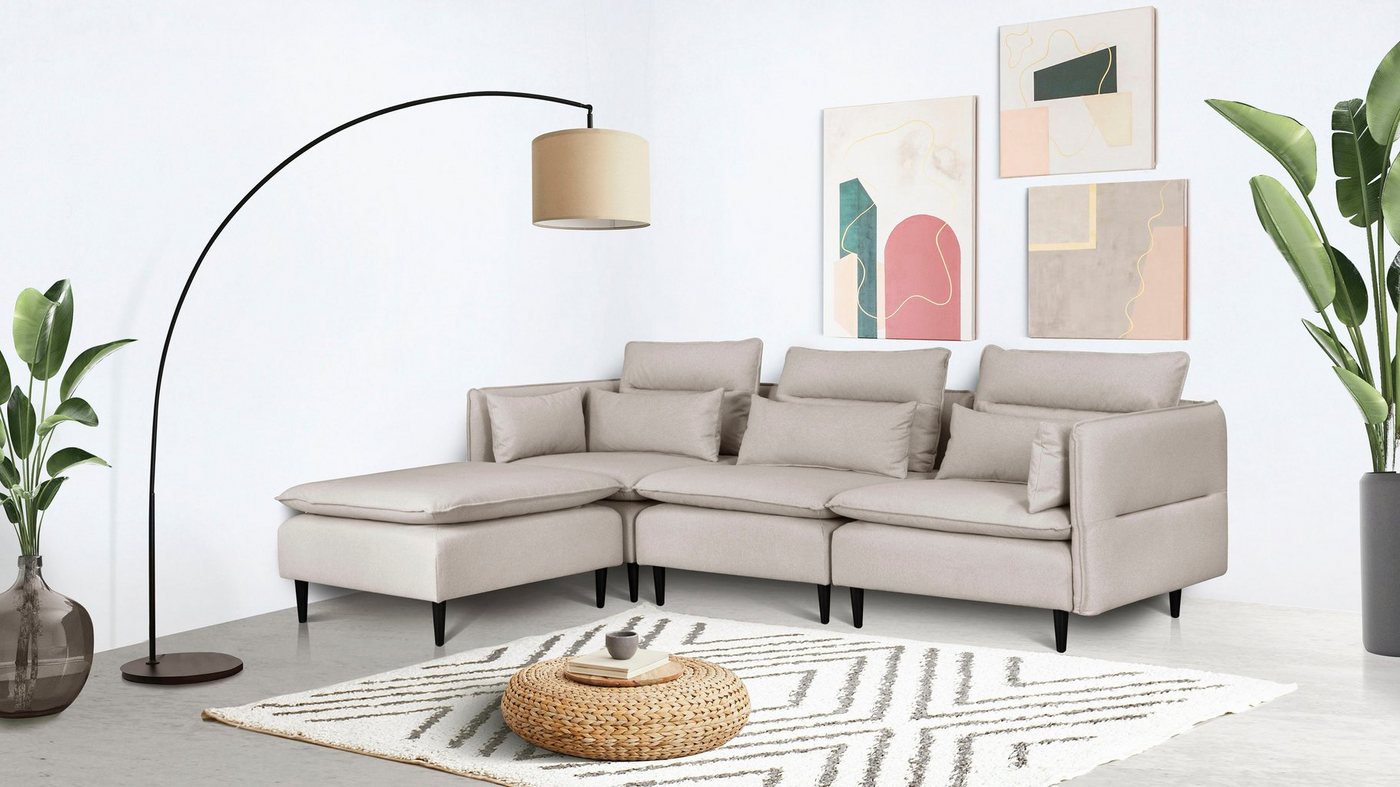 andas Ecksofa ALVIK L-Form, zusammengesetzt aus Modulen, erweiterbar mit Modulen der Serie andas Ecksofa ALVIK L-Form, zusammengesetzt aus Modulen, erweiterbar mit Modulen der Serie von andas