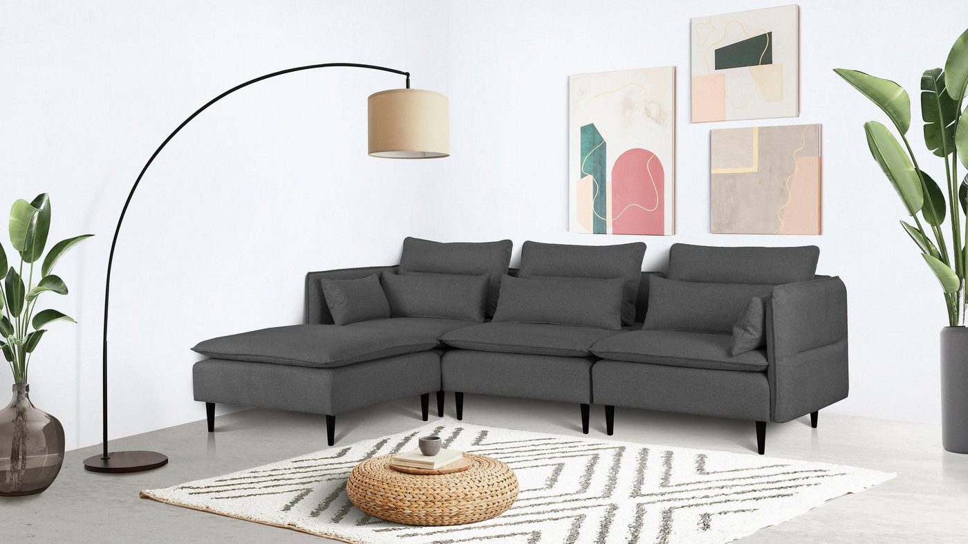 andas Ecksofa ALVIK L-Form, zusammengesetzt aus Modulen, erweiterbar mit Modulen der Serie andas Ecksofa ALVIK L-Form, zusammengesetzt aus Modulen, erweiterbar mit Modulen der Serie von andas