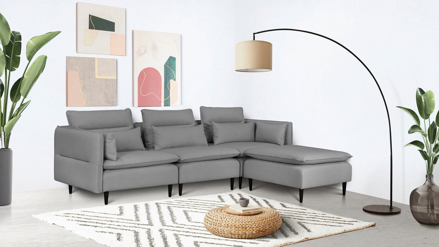 andas Ecksofa ALVIK L-Form, zusammengesetzt aus Modulen, erweiterbar mit Modulen der Serie andas Ecksofa ALVIK L-Form, zusammengesetzt aus Modulen, erweiterbar mit Modulen der Serie von andas