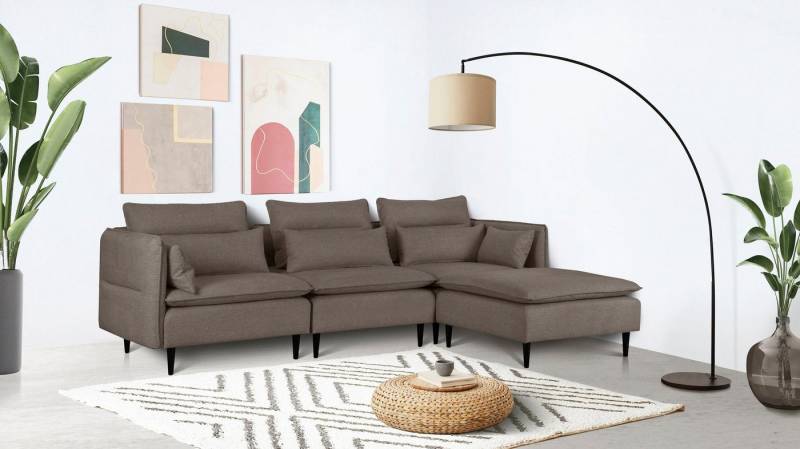 andas Ecksofa ALVIK L-Form, zusammengesetzt aus Modulen, erweiterbar mit Modulen der Serie von andas