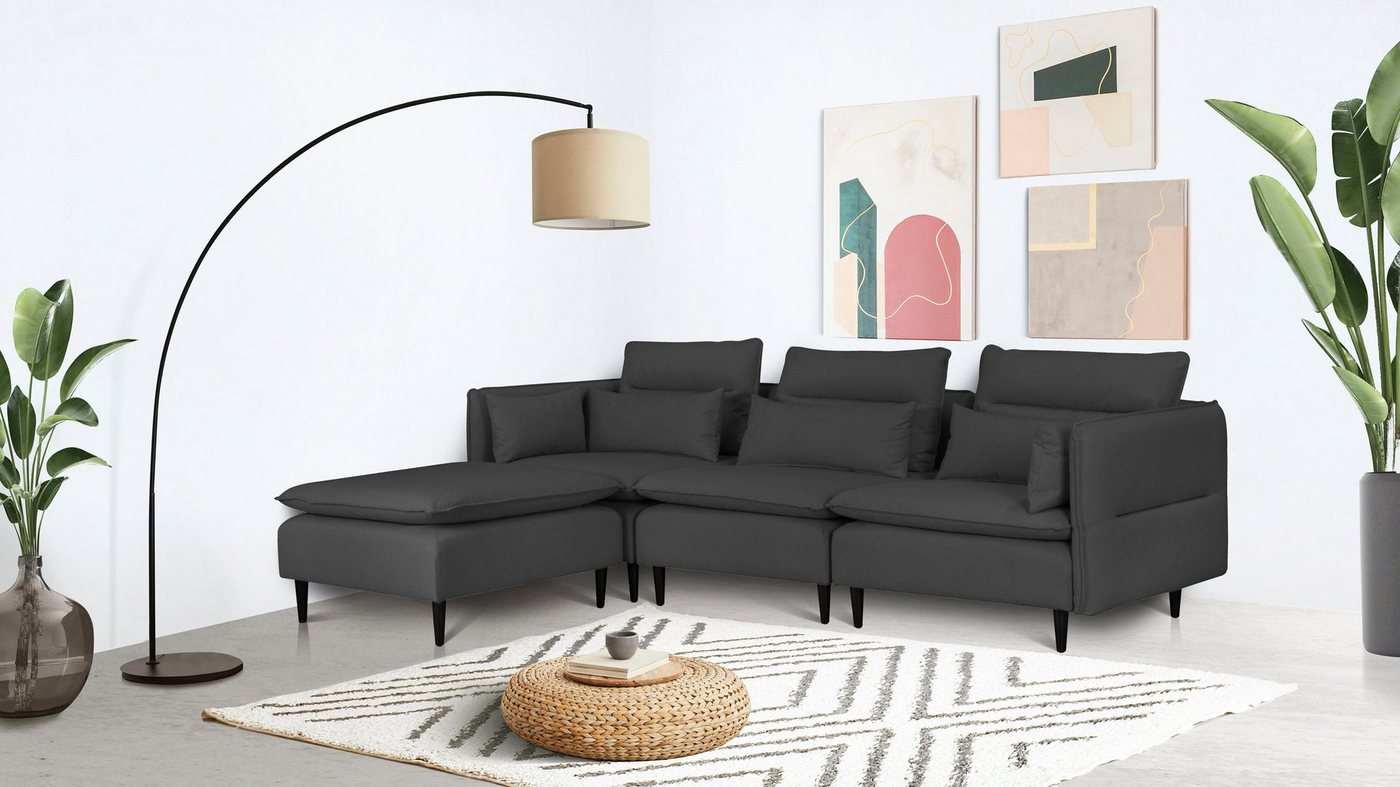 andas Ecksofa ALVIK L-Form, zusammengesetzt aus Modulen, erweiterbar mit Modulen der Serie andas Ecksofa ALVIK L-Form, zusammengesetzt aus Modulen, erweiterbar mit Modulen der Serie von andas