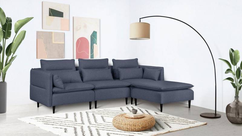 andas Ecksofa ALVIK L-Form, zusammengesetzt aus Modulen, erweiterbar mit Modulen der Serie von andas