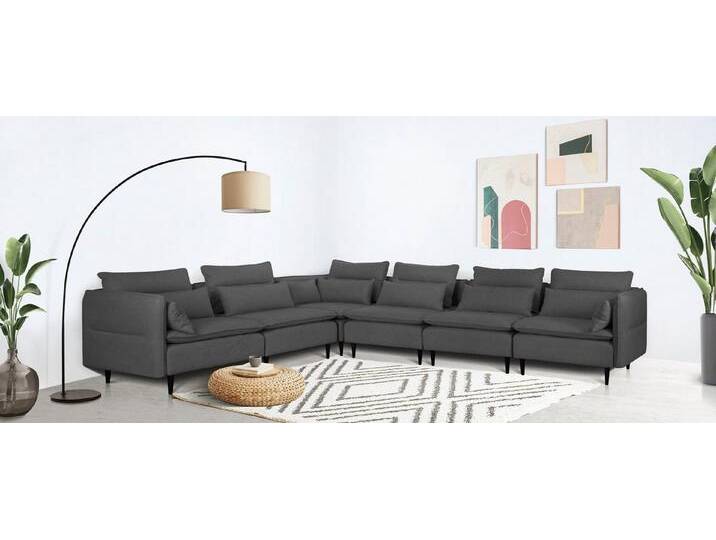 andas Ecksofa ALVIK L-Form, zusammengesetzt aus Modulen, erweiterbar mit Modulen der Serie, grau, langer Schenkel rechts, grau andas Ecksofa ALVIK L-Form, zusammengesetzt aus Modulen, erweiterbar mit Modulen der Serie, grau, langer Schenkel rechts, grau von andas