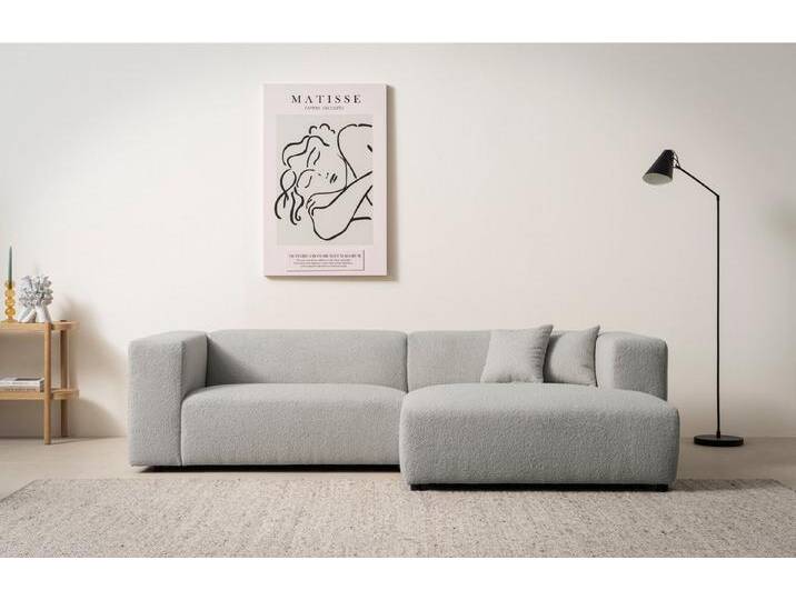 Home affaire Ecksofa BAKELS, L-Form in Cord oder Boucle-Stoff, moderne Couch, bequemer Sitzkomfort, grau, hellgrau von Home-affaire