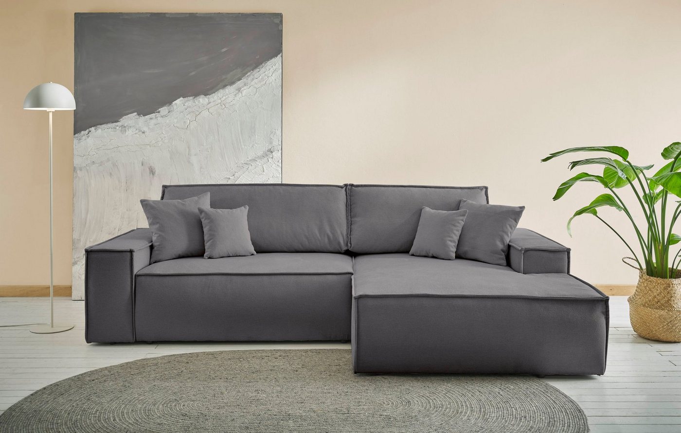 andas Ecksofa Finnley Schlafsofa 267 cm in Bouclé, Struktur fein u. Cord, L-Form, Schlaffunktion m. Bettkasten (136/210 cm), Bouclé, Struktur und Cord andas Ecksofa Finnley Schlafsofa 267 cm in Bouclé, Struktur fein u. Cord, L-Form, Schlaffunktion m. Bettkasten (136/210 cm), Bouclé, Struktur und Cord von andas