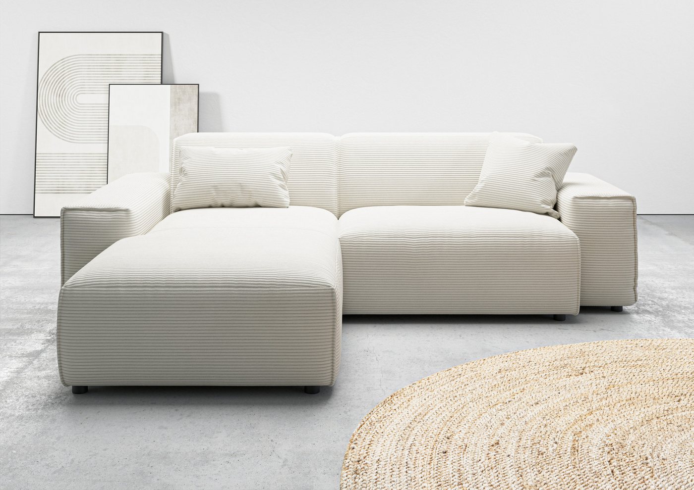 andas Ecksofa Glimminge L-Form auch in Breitcord, Feincord + Easy care-Bezug, Breite 234, Zierkissen andas Ecksofa Glimminge L-Form auch in Breitcord, Feincord + Easy care-Bezug, Breite 234, Zierkissen von andas
