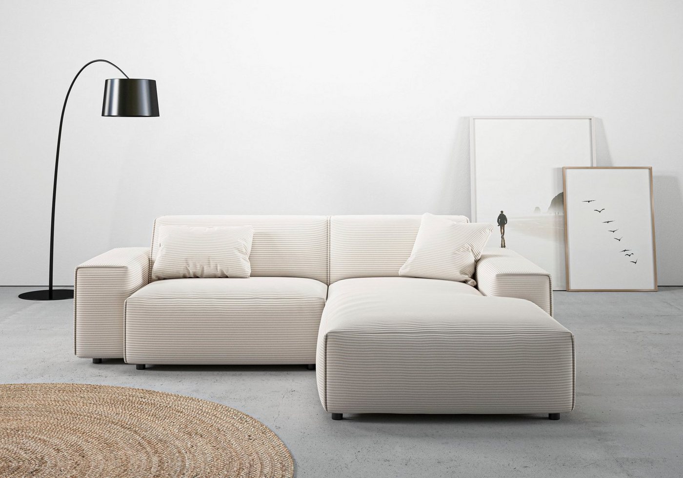 andas Ecksofa Glimminge L-Form auch in Breitcord, Feincord + Easy care-Bezug, Breite 234, Zierkissen andas Ecksofa Glimminge L-Form auch in Breitcord, Feincord + Easy care-Bezug, Breite 234, Zierkissen von andas