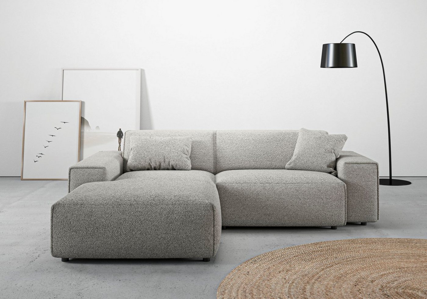 andas Ecksofa Glimminge L-Form, Breite 234, auch in Breitcord + Easy care-Bezug, Zierkissen von andas