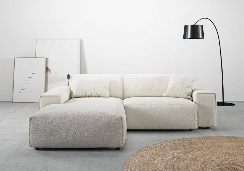 andas Ecksofa Glimminge L-Form auch in Breitcord, Feincord + Easy care-Bezug, Breite 234, Zierkissen von andas