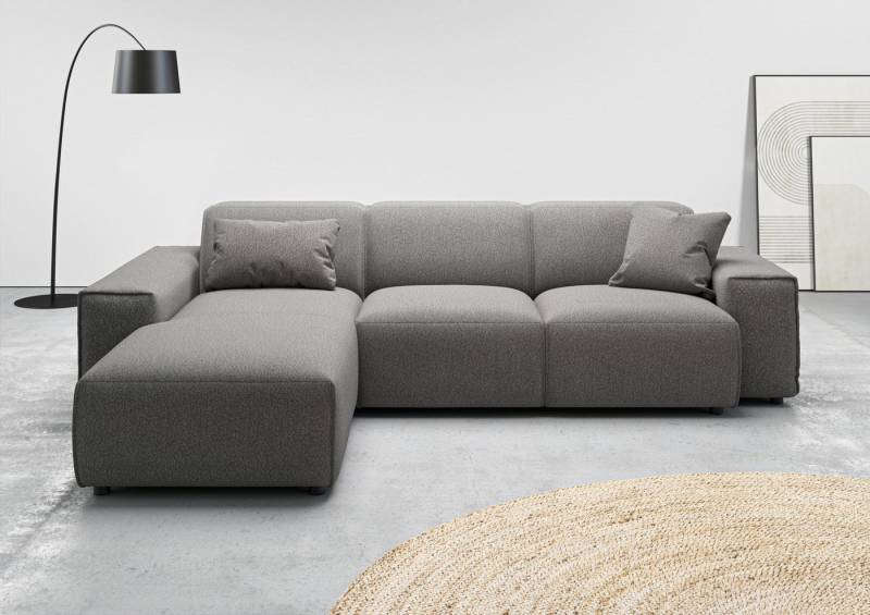 andas Ecksofa Glimminge L-Form auch in Breitcord, Feincord + Easy care-Bezug, Breite 264, Zierkissen von andas