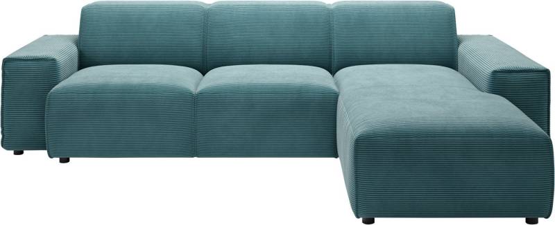 andas Ecksofa Glimminge L-Form auch in Breitcord, Feincord + Easy care-Bezug, Breite 264, Zierkissen von andas