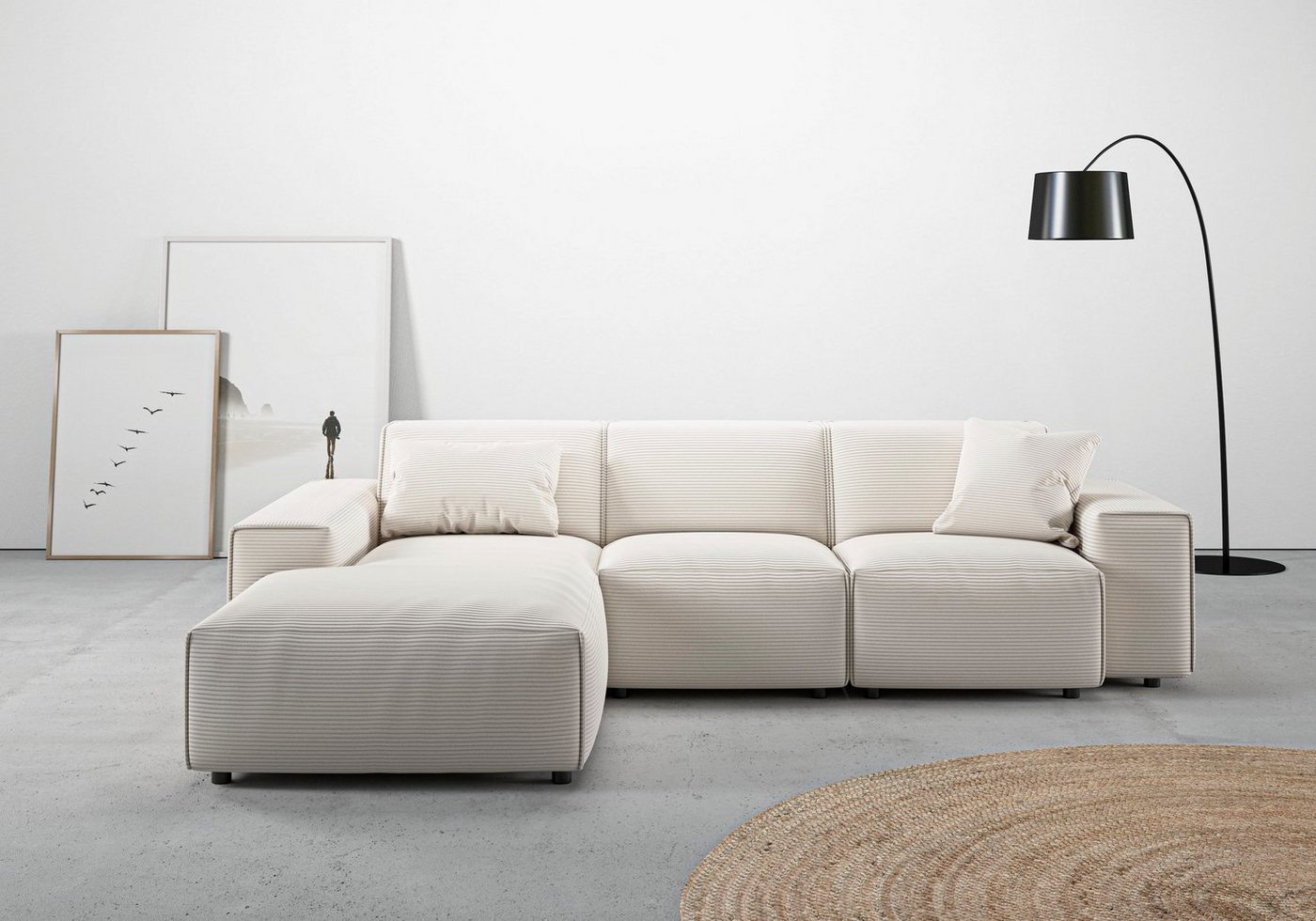 andas Ecksofa Glimminge L-Form auch in Breitcord, Feincord + Easy care-Bezug, Breite 264, Zierkissen andas Ecksofa Glimminge L-Form auch in Breitcord, Feincord + Easy care-Bezug, Breite 264, Zierkissen von andas