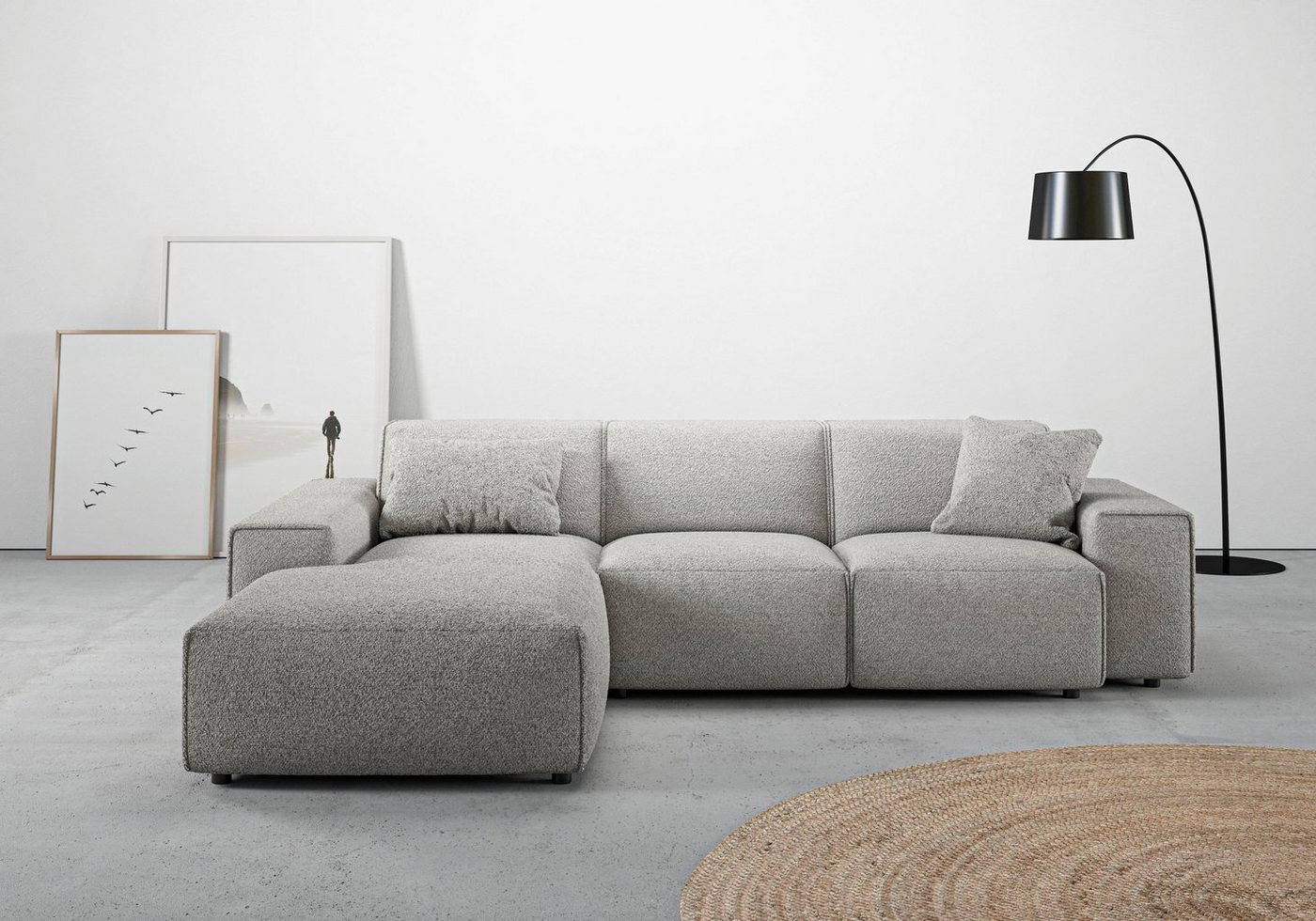 andas Ecksofa Glimminge L-Form, Breite 264, auch in Breitcord + Easy care-Bezug, Zierkissen von andas