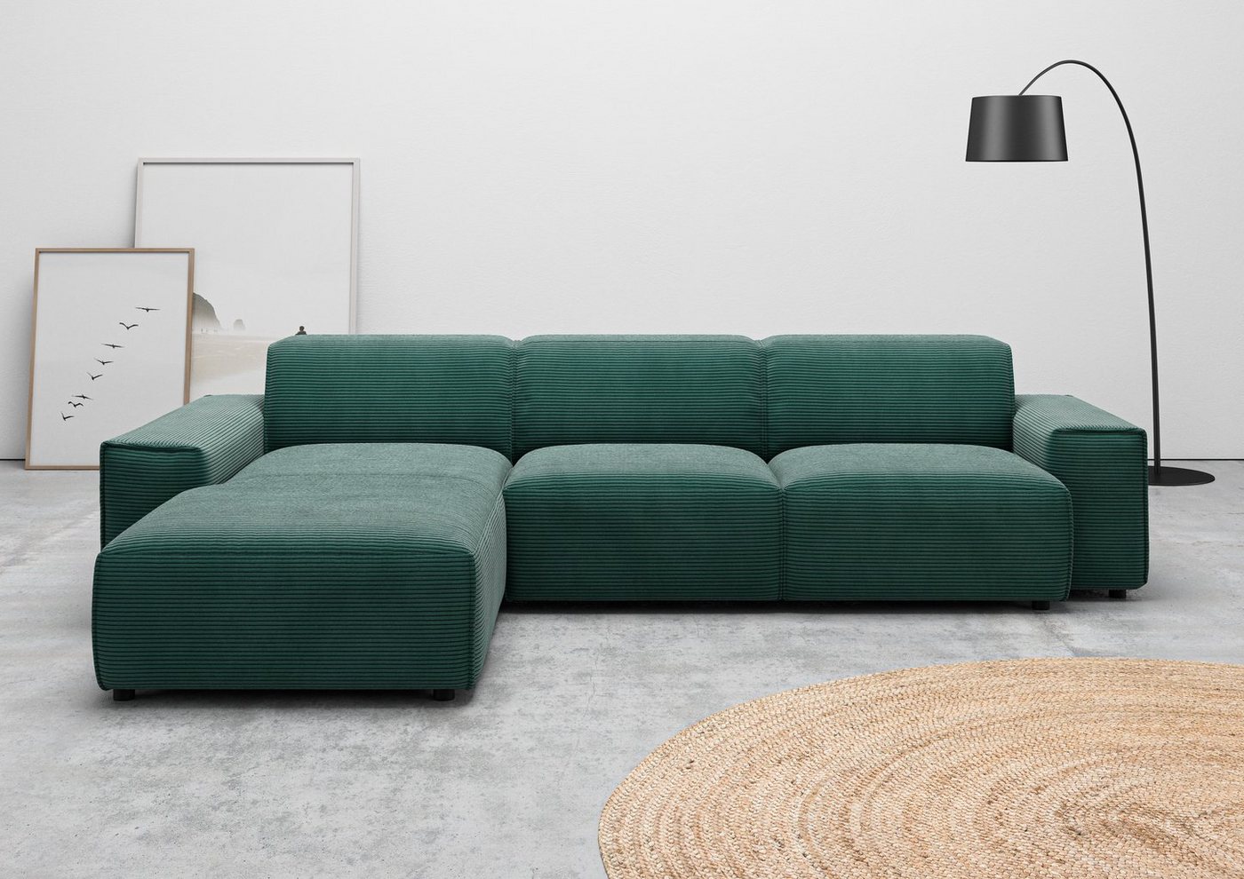andas Ecksofa Glimminge auch in Breitcord, Feincord, Bouclé + Easy care-Bezug, L-Form, Breite 294, Zierkissen andas Ecksofa Glimminge auch in Breitcord, Feincord, Bouclé + Easy care-Bezug, L-Form, Breite 294, Zierkissen von andas