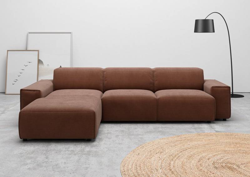 andas Ecksofa Glimminge L-Form, Breite 294, auch in Breitcord, Bouclé + Easy care-Bezug, Zierkissen von andas