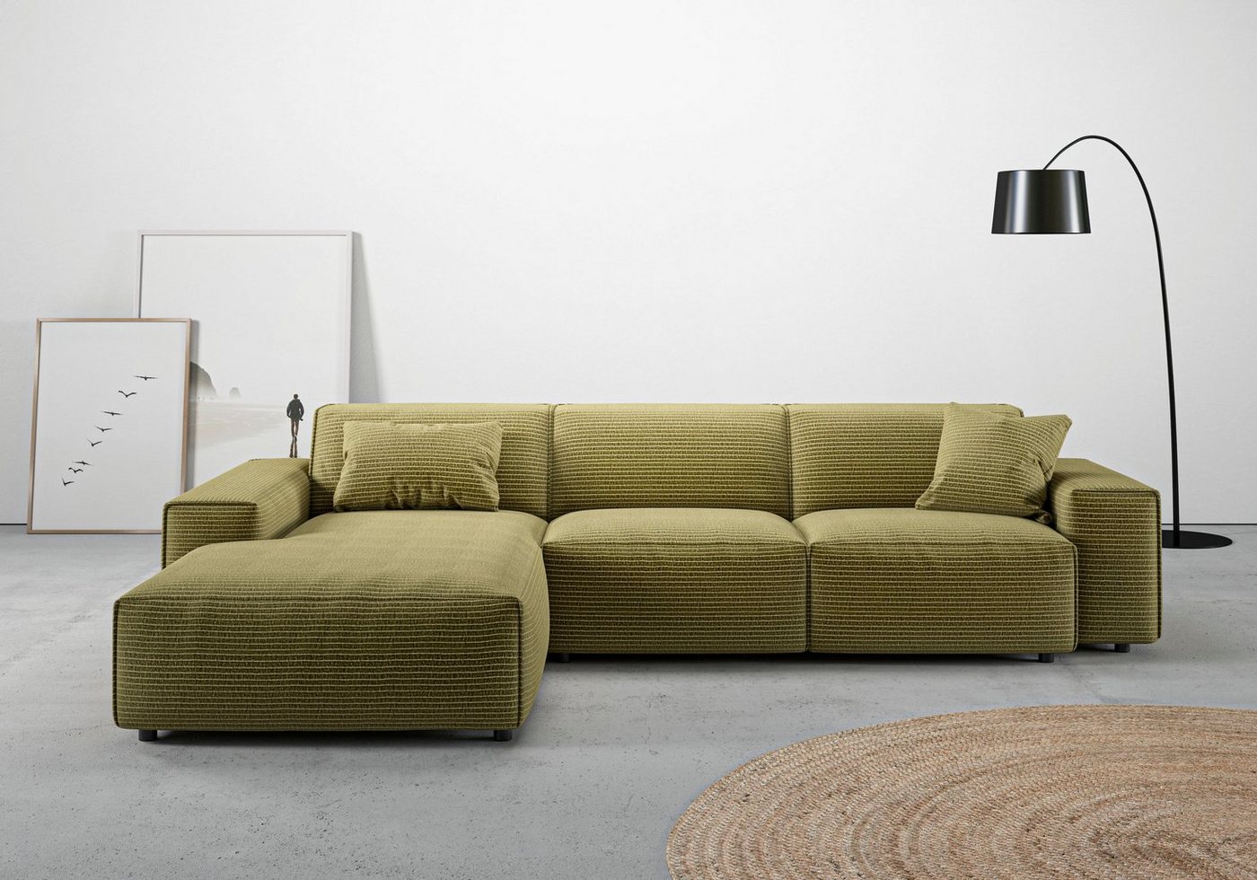 andas Ecksofa Glimminge auch in Breitcord, Feincord, Bouclé + Easy care-Bezug, L-Form, Breite 294, Zierkissen andas Ecksofa Glimminge auch in Breitcord, Feincord, Bouclé + Easy care-Bezug, L-Form, Breite 294, Zierkissen von andas
