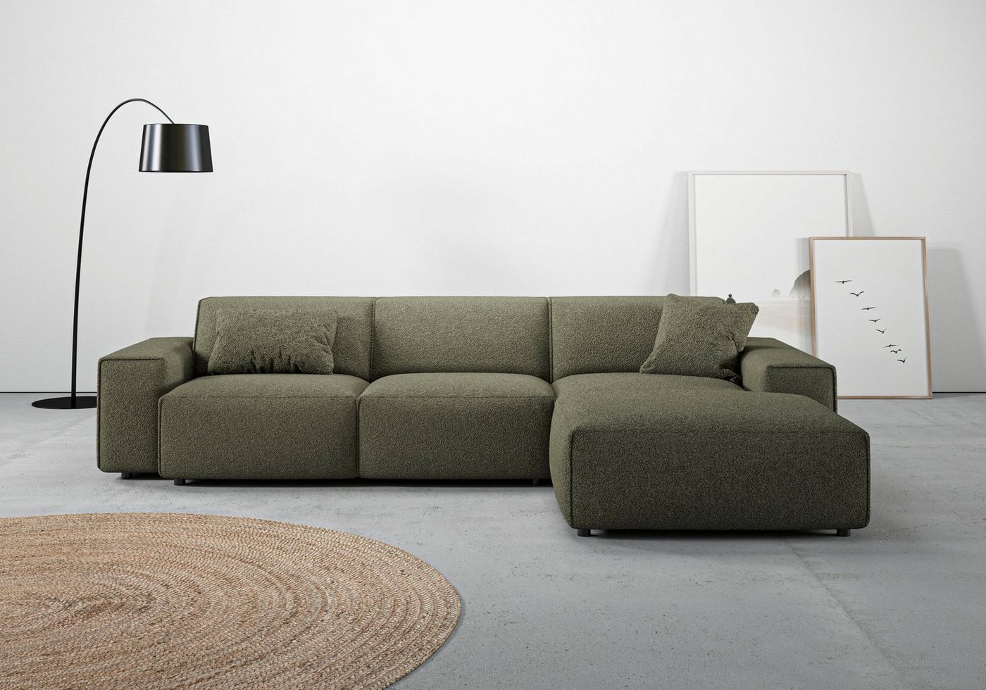 andas Ecksofa Glimminge auch in Breitcord, Feincord, Bouclé + Easy care-Bezug, L-Form, Breite 294, Zierkissen andas Ecksofa Glimminge auch in Breitcord, Feincord, Bouclé + Easy care-Bezug, L-Form, Breite 294, Zierkissen von andas