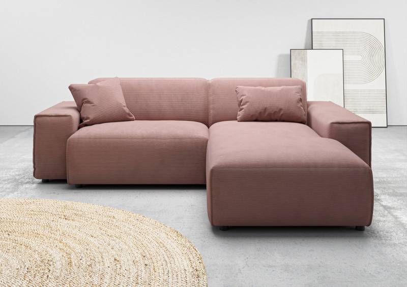 andas Ecksofa Glimminge L-Form auch in Breitcord, Feincord + Easy care-Bezug, Breite 234, Zierkissen von andas