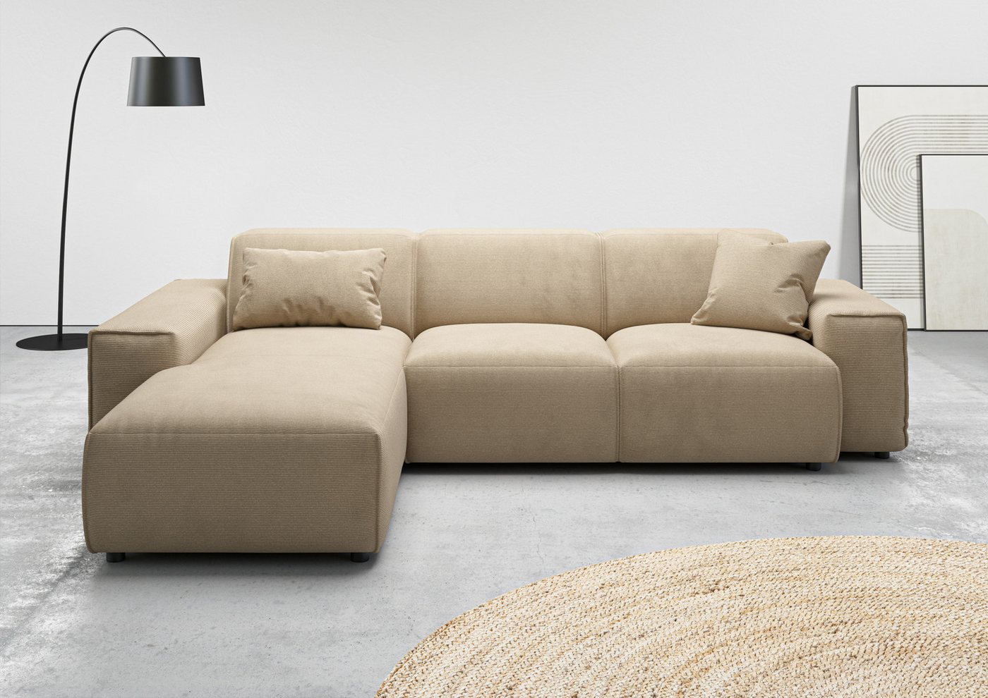 andas Ecksofa Glimminge L-Form auch in Breitcord, Feincord + Easy care-Bezug, Breite 264, Zierkissen andas Ecksofa Glimminge L-Form auch in Breitcord, Feincord + Easy care-Bezug, Breite 264, Zierkissen von andas