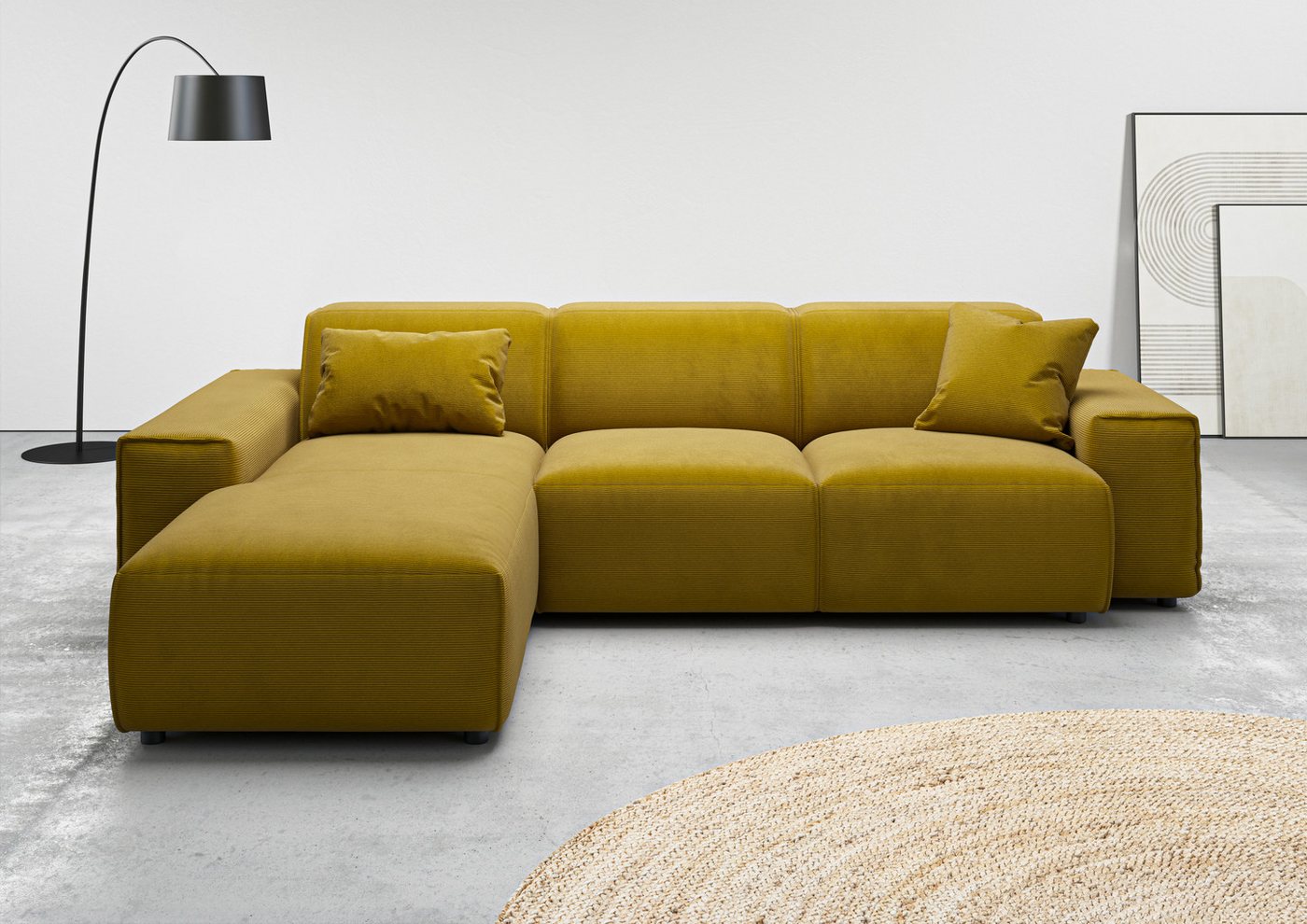 andas Ecksofa Glimminge L-Form auch in Breitcord, Feincord + Easy care-Bezug, Breite 264, Zierkissen andas Ecksofa Glimminge L-Form auch in Breitcord, Feincord + Easy care-Bezug, Breite 264, Zierkissen von andas