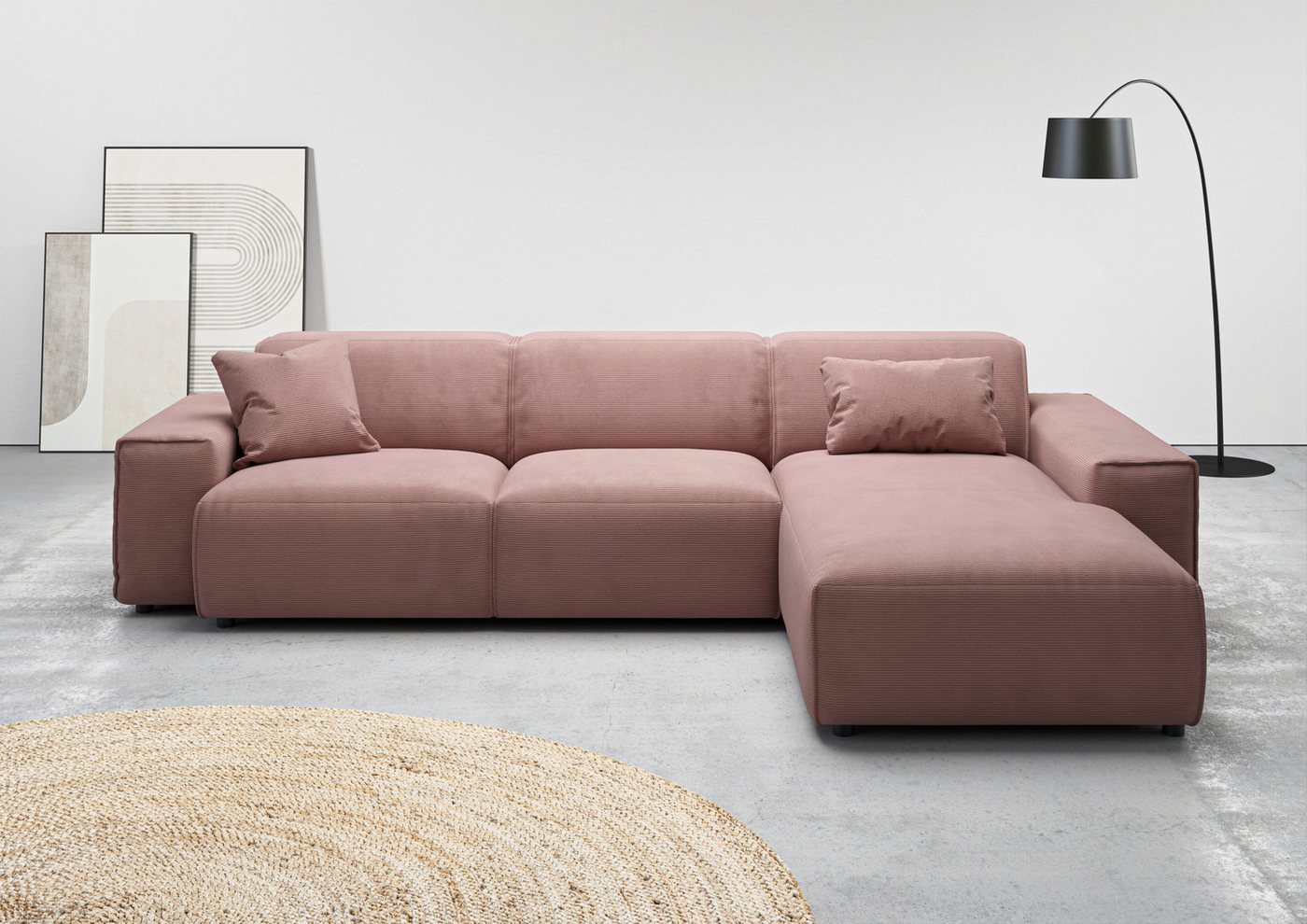 andas Ecksofa Glimminge auch in Breitcord, Feincord, Bouclé + Easy care-Bezug, L-Form, Breite 294, Zierkissen andas Ecksofa Glimminge auch in Breitcord, Feincord, Bouclé + Easy care-Bezug, L-Form, Breite 294, Zierkissen von andas