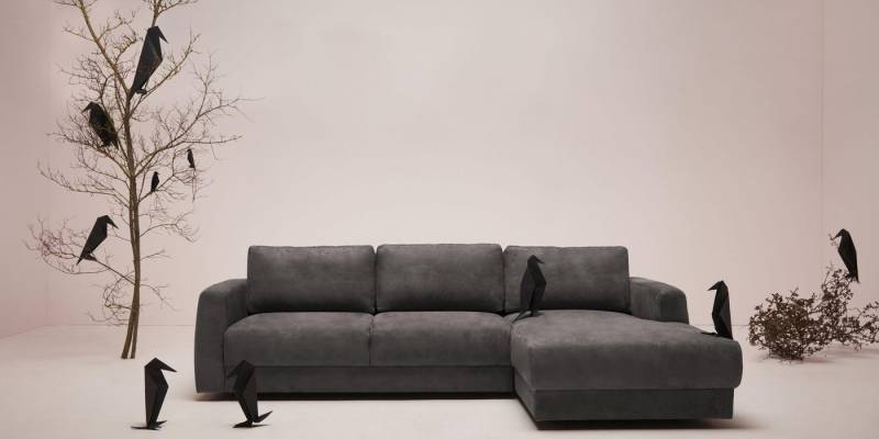 andas Ecksofa Hobro L-Form, in 3 Bezugsqualitäten in vielen Farben, Design by Morten Georgsen von andas