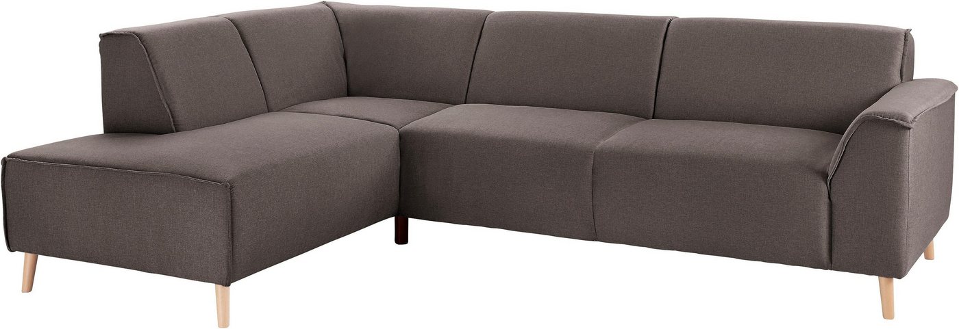 andas Ecksofa Janek Scandic Design, elegant und zeitlos, L-Form, mit Federkern und Keder in scandinavischem Design von andas