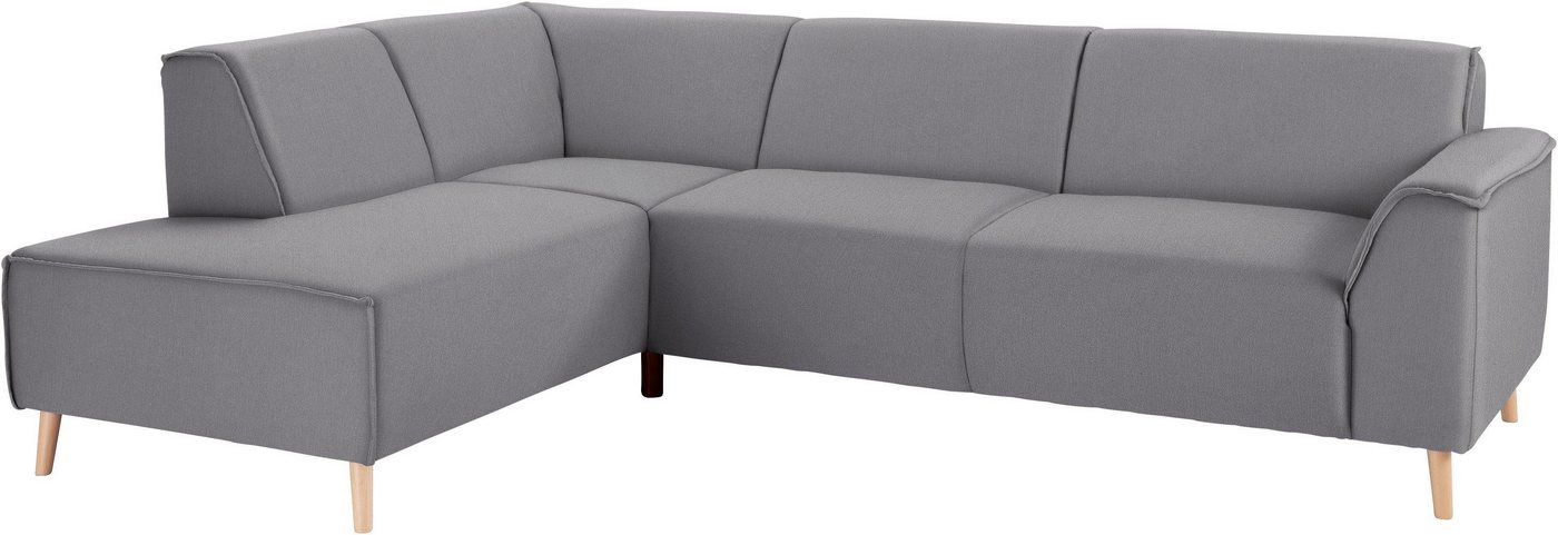 andas Ecksofa Janek L-Form, mit Federkern und Keder in scandinavischem Design andas Ecksofa Janek L-Form, mit Federkern und Keder in scandinavischem Design von andas
