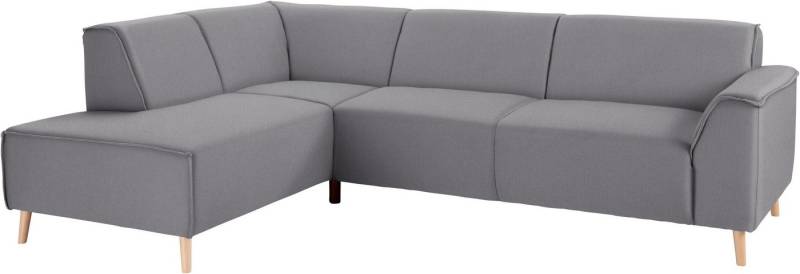 andas Ecksofa Janek L-Form, mit Federkern und Keder in scandinavischem Design von andas