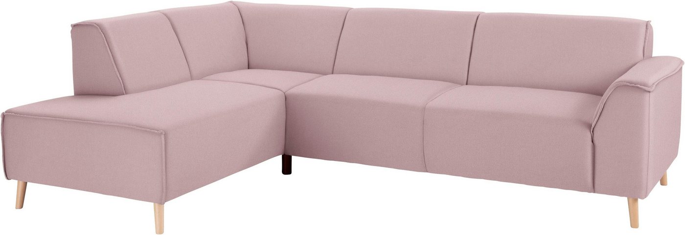 andas Ecksofa Janek L-Form, mit Federkern und Keder in scandinavischem Design von andas