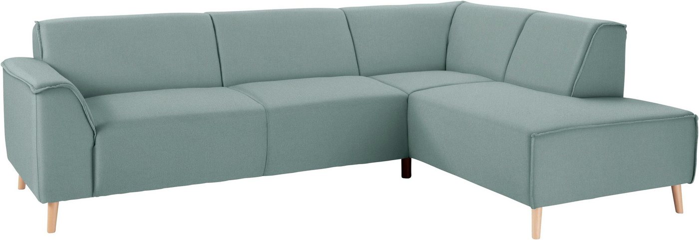 andas Ecksofa Janek L-Form, mit Federkern und Keder in scandinavischem Design von andas