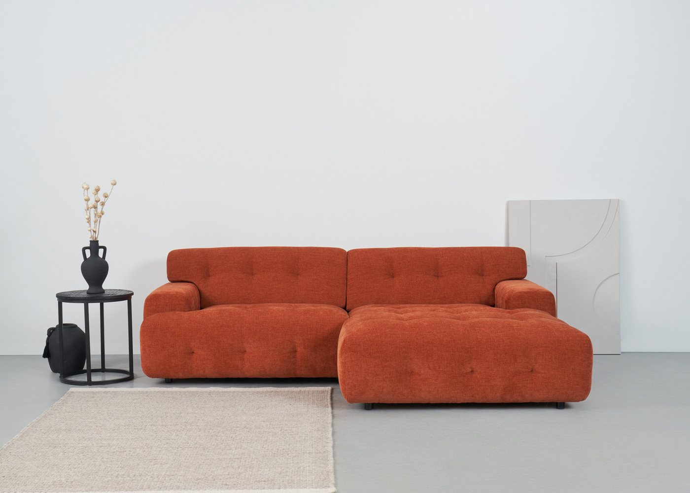 andas Ecksofa Jerslev, mit Knopfsteppung, mit Wellenunterfederung und Kaltschaum andas Ecksofa Jerslev, mit Knopfsteppung, mit Wellenunterfederung und Kaltschaum von andas