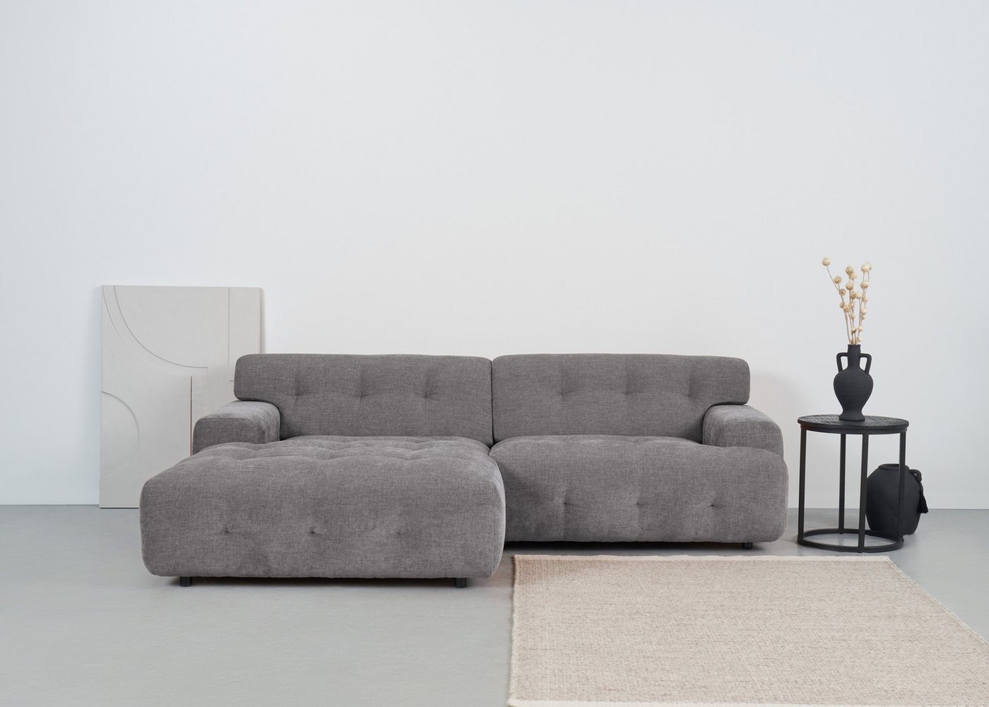 andas Ecksofa Jerslev, mit Knopfsteppung, mit Wellenunterfederung und Kaltschaum andas Ecksofa Jerslev, mit Knopfsteppung, mit Wellenunterfederung und Kaltschaum von andas