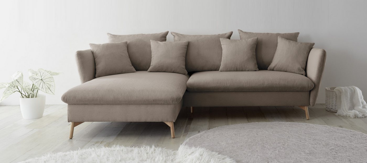 andas Ecksofa MERLE, 258 cm, L-Form, traumhafter Cord, mit Bettfunktion und Bettkasten, Liegefläche 224 x 139 andas Ecksofa MERLE, 258 cm, L-Form, traumhafter Cord, mit Bettfunktion und Bettkasten, Liegefläche 224 x 139 von andas