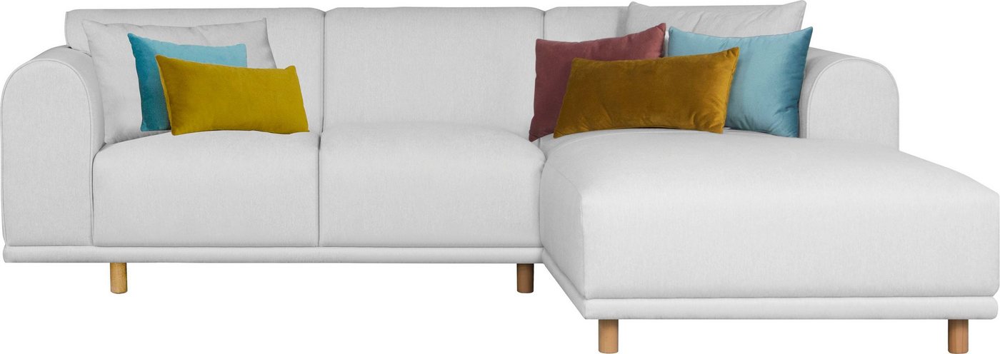andas Ecksofa Maroon L-Form, in skandinavischem Design, mit losen Kissen andas Ecksofa Maroon L-Form, in skandinavischem Design, mit losen Kissen von andas