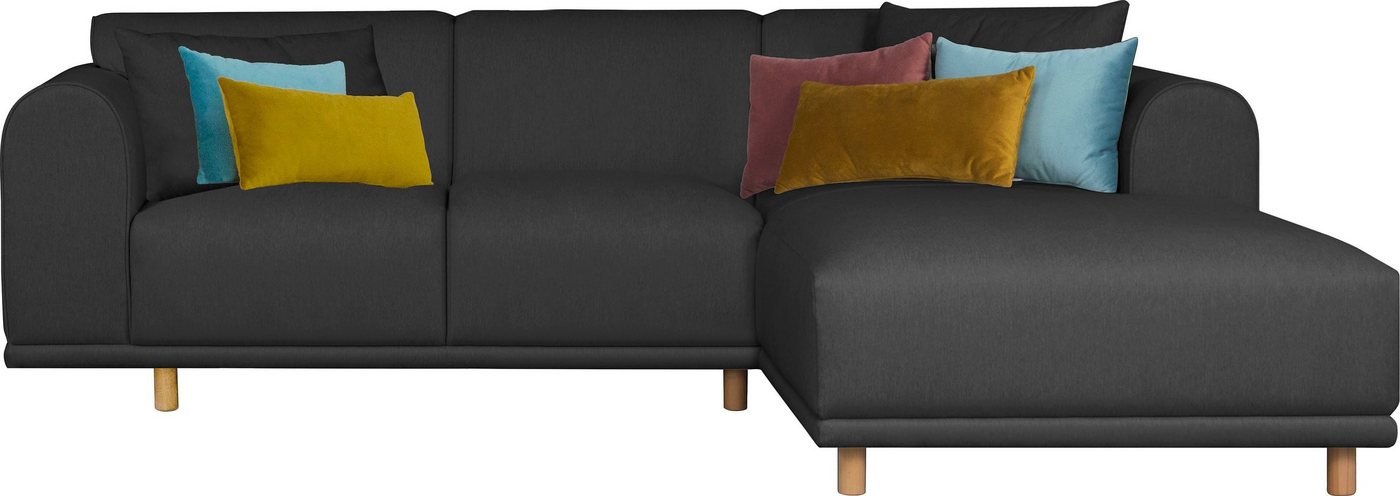 andas Ecksofa Maroon L-Form, in skandinavischem Design, mit losen Kissen andas Ecksofa Maroon L-Form, in skandinavischem Design, mit losen Kissen von andas